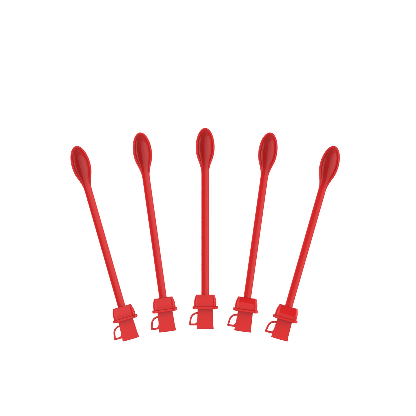Red mug stirring spoon